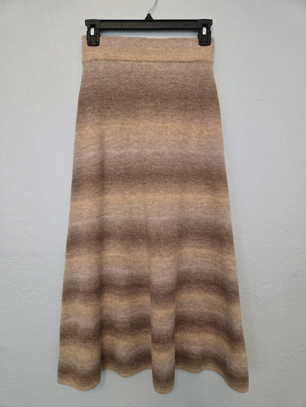 Talisman Caramel Ombre Knit A-line Midi Skirt Size XS - Picture 2 of 6